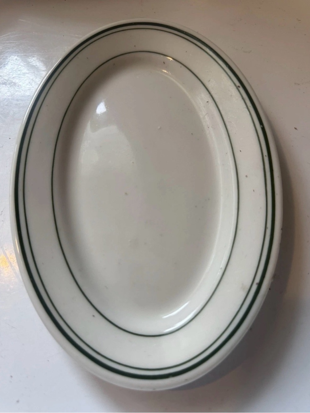 These vintage Homer Laughlin Best China oval restaurant ware plates/platters are